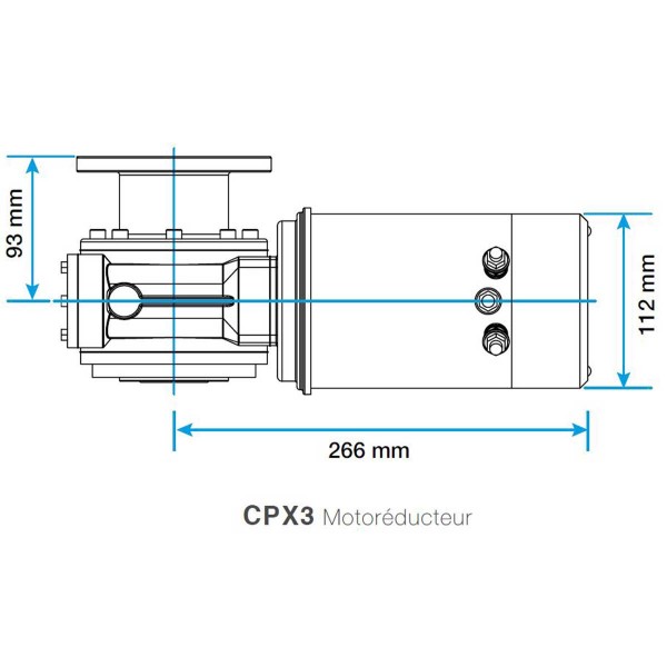 plan d'encombrement motoréducteur CPX3 - N°5 - comptoirnautique.com