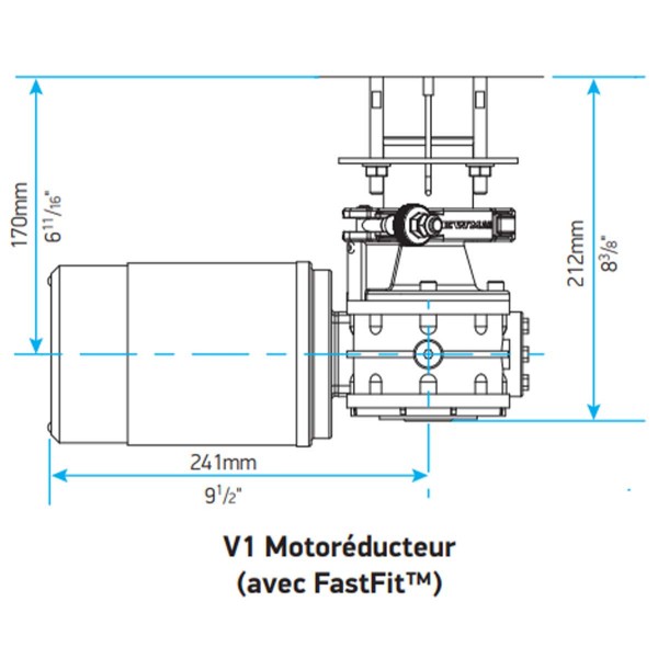 plan d'encombrement motoréducteur fastfit v1 - N°3 - comptoirnautique.com