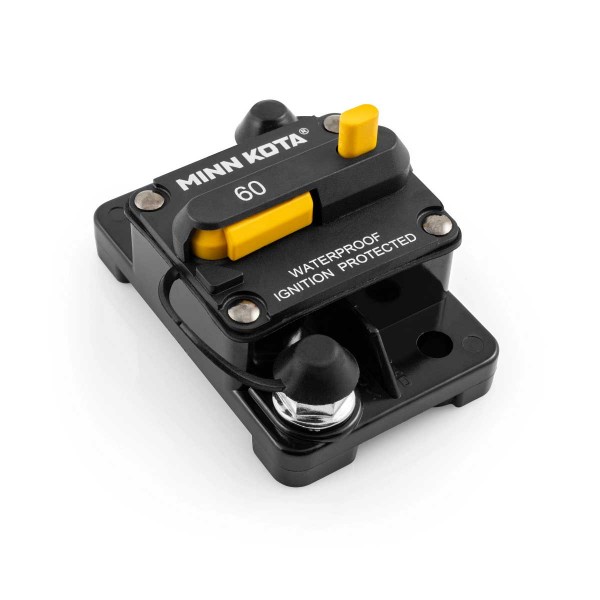 Disjoncteur étanche 60A - MKR-27 Minn Kota pour moteur électrique Minn Kota bouton push-to-trip déclenchement manuel - N°1 - comptoirnautique.com