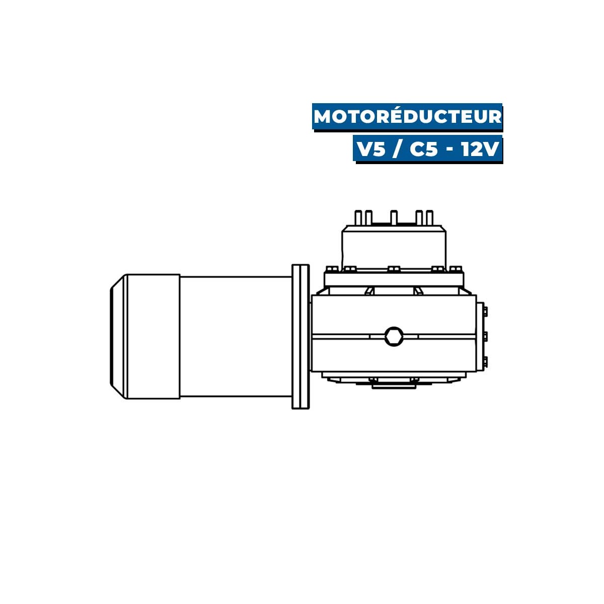 motoréducteur pour guindeau v5 et poupée c5 12v