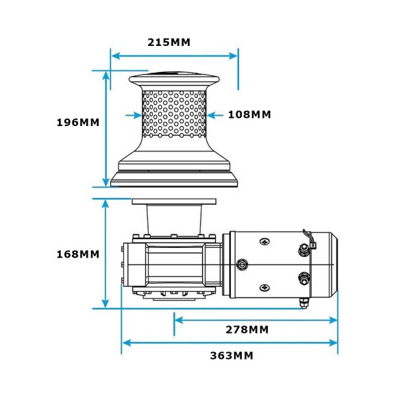 dimensions motoréducteur hydraulique - N°2 - comptoirnautique.com