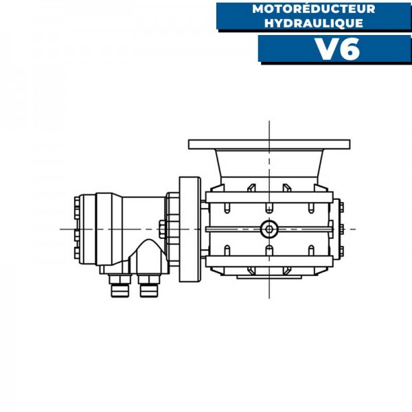 motoréducteur hydraulique V6 lewmar - N°1 - comptoirnautique.com