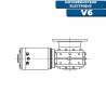Geared motor for V6 bridge unit