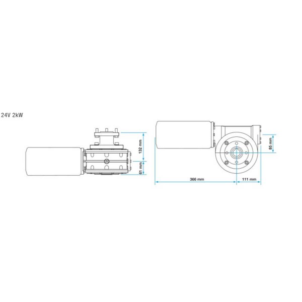 plan d'encombrement motoréducteur électrique - N°6 - comptoirnautique.com