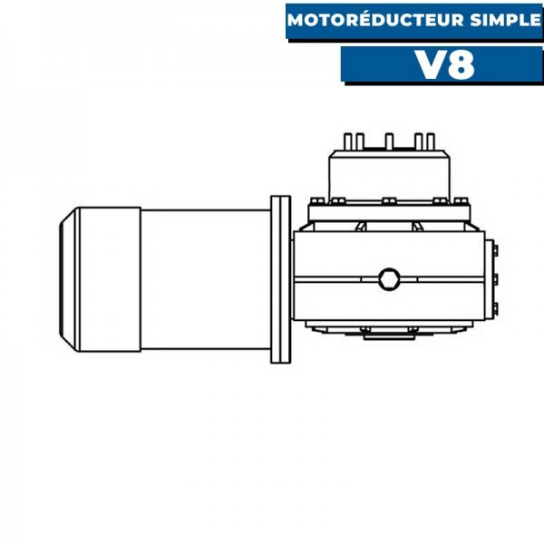 motoréducteur simple v8 24v 2500w lewmar - N°3 - comptoirnautique.com