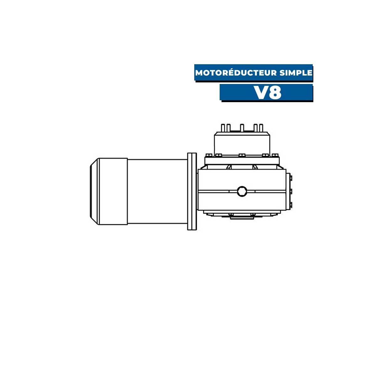 motoréducteur simple v8 400v 4000w courant alternatif