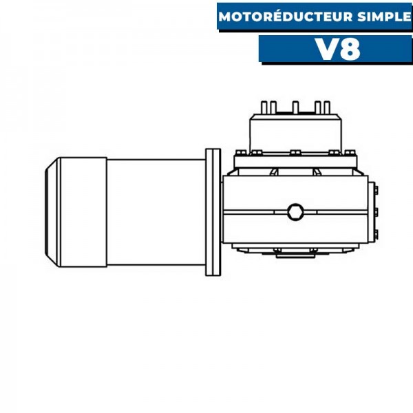 motoréducteur simple v8 400v 4000w courant alternatif - N°1 - comptoirnautique.com