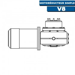 motoréducteur simple v8 208v 4000w courant alternatif