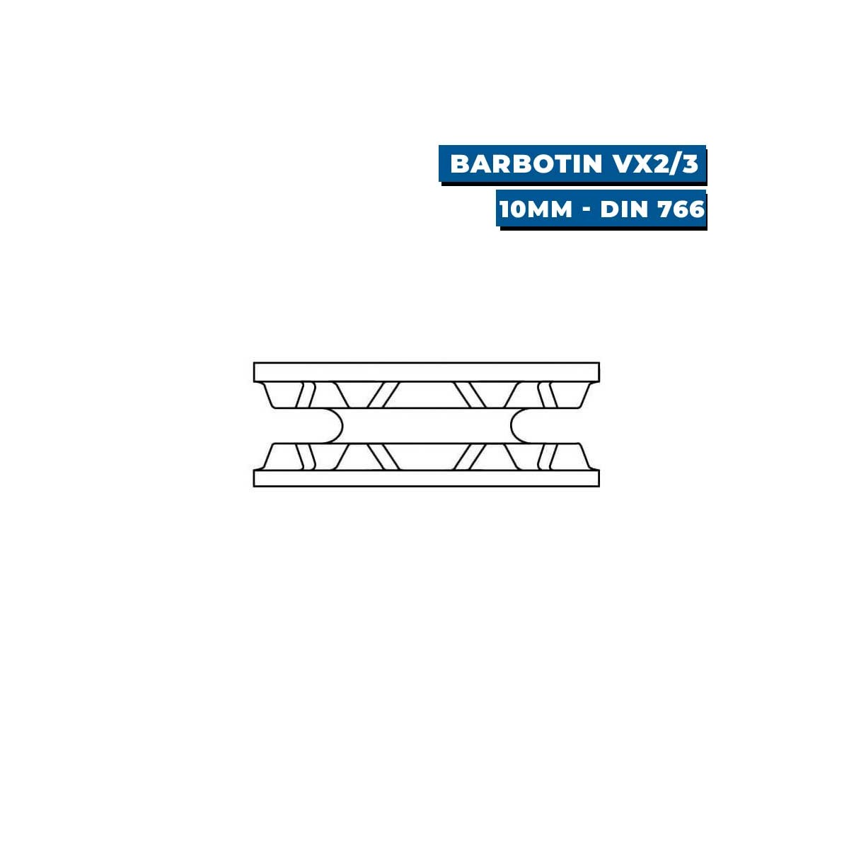 barbotin vx2-3 10mm din 766