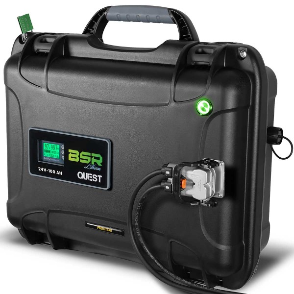 Valise lithium BSR Prestige Brushless LifePO4 GEN2 24V-100A 1 sortie branchée au moteur électrique Brushless - N°2 - comptoirnautique.com
