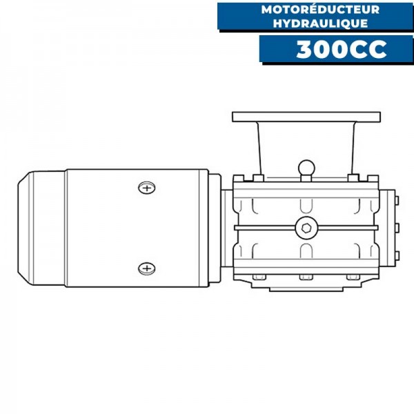 V9 geared motor - hydraulic 300 cc/rev - N°3 - comptoirnautique.com