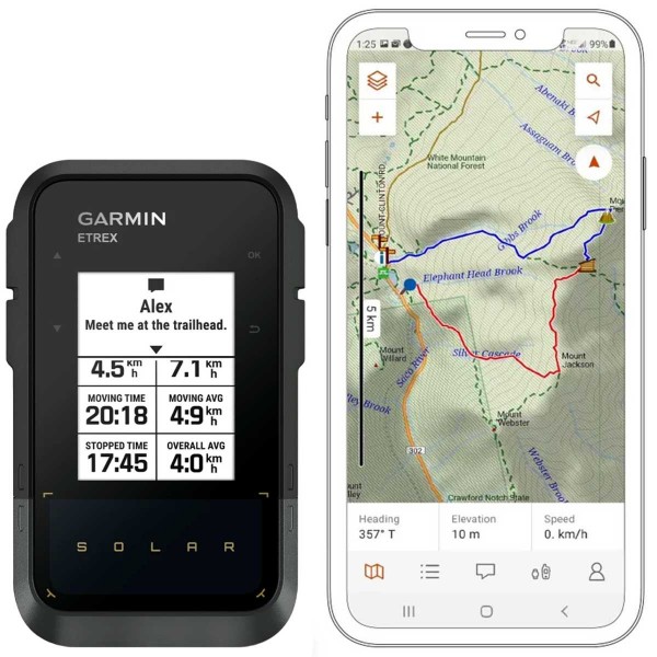 GPS portable Garmin GPS eTrex Solar connexion avec application mobile Garmin Explore - N°10 - comptoirnautique.com 