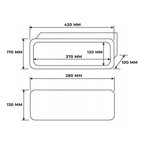 Rectangular storage space 170 x 420 mm - N°4 - comptoirnautique.com