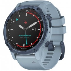 Montre de plongée Garmin Descent Mk2S Bleu Minéral - montre connectée GPS 43 mm - 010-02403-07