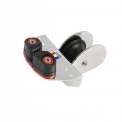Support inox poulie + taquet coude ouvert - Pike'n Bass