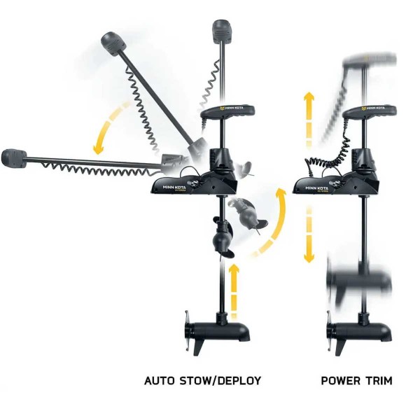 Fonction déploiement automatique et Power Trim du moteur électrique avant Minn Kota ULTERRA 80 GPS 24V 152 cm - N°4 - comptoirnautique.com