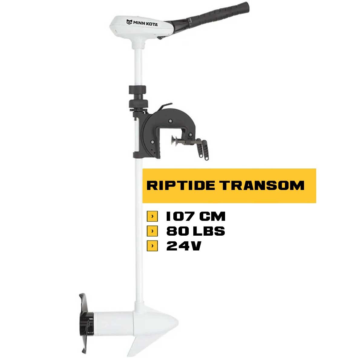MK-1363831 - Moteur arrière Minn Kota Riptide Transom - 80 Lbs - 24V - 107 cm