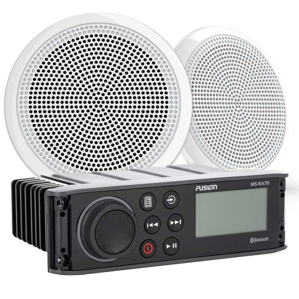 Pack Radio marine Fusion RA70 + HP 80W - N°1 - comptoirnautique.com