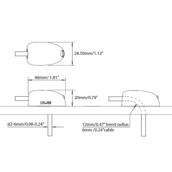 DS-H6 Scanstrut dimensions - N°8 - comptoirnautique.com