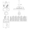 dimensions passe-câble DS Scanstrut - N°6 - comptoirnautique.com
