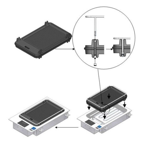 Plancha électrique Eno Tribu encastrable & réversible plaque de cuisson double face - N°2 - comptoirnautique.com