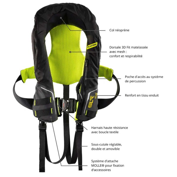 Gilet de sauvetage gonflable SLR 196 matériau - N°6 - comptoirnautique.com
