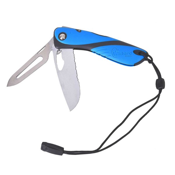 Couteau Offshore Bleu avec démanilleur / épissoir et dragonne - N°2 - comptoirnautique.com