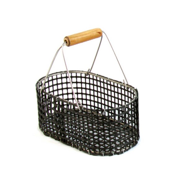 Stainless steel shellfish basket, pvc mesh - N°1 - comptoirnautique.com 