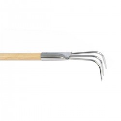 Griffe à 3 dents inox avec manche 1m - Seanox