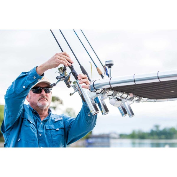 Porte canne à pêche réglable aluminium naturel fishmaster - N°2 - comptoirnautique.com