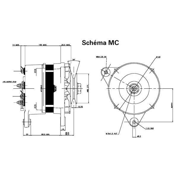 Alternatore 12v 90A - N°1 - comptoirnautique.com